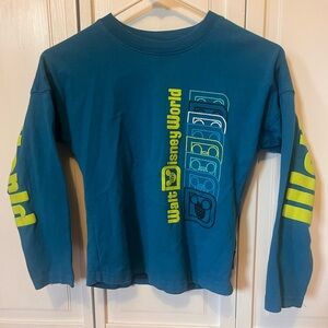 Disney Teal and Yellow Long Sleeve Tee